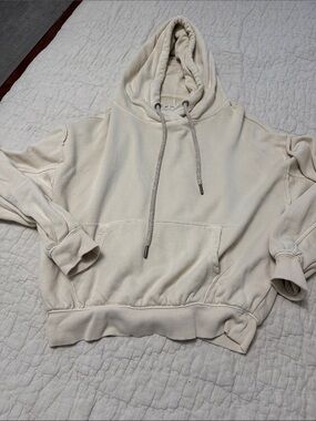 We The Free Raw Edge Ivory Hoodie